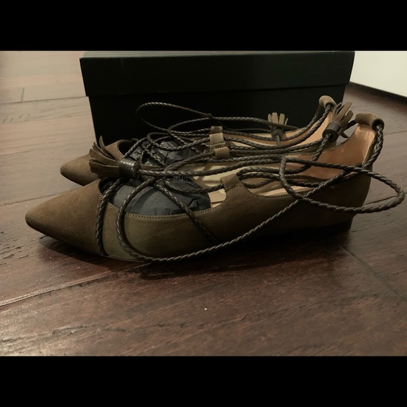 NEW Massimo Dutti Flattie Bailarina Trenzas - Picture 3 of 5